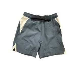 Men's Blue and White Athletic Shorts